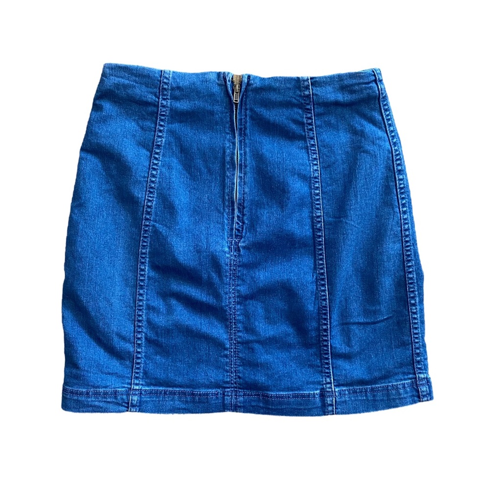 Free People Modern Femme Mini Denim Skirt Size 8 - Picture 4 of 5